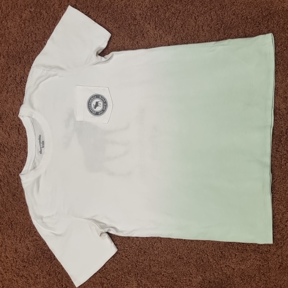 Kids Green and White Tee with Pocket